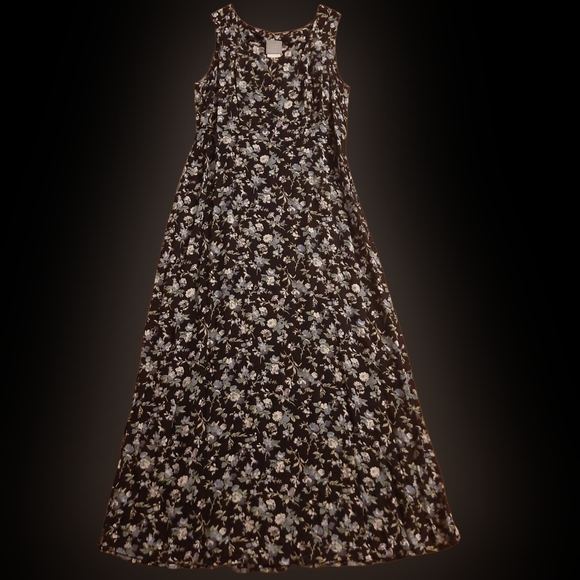 Vintage 90s Rabbit Rabbit Rabbit Floral Maxi Dress - Picture 1 of 2